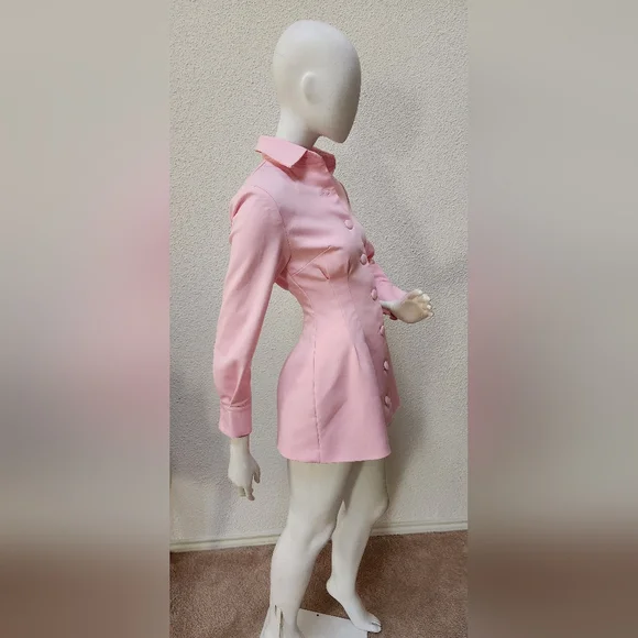 Showpo Thelma Mini Dress- Bottom Front Pleat Waist Size 2 - Picture 3 of 9